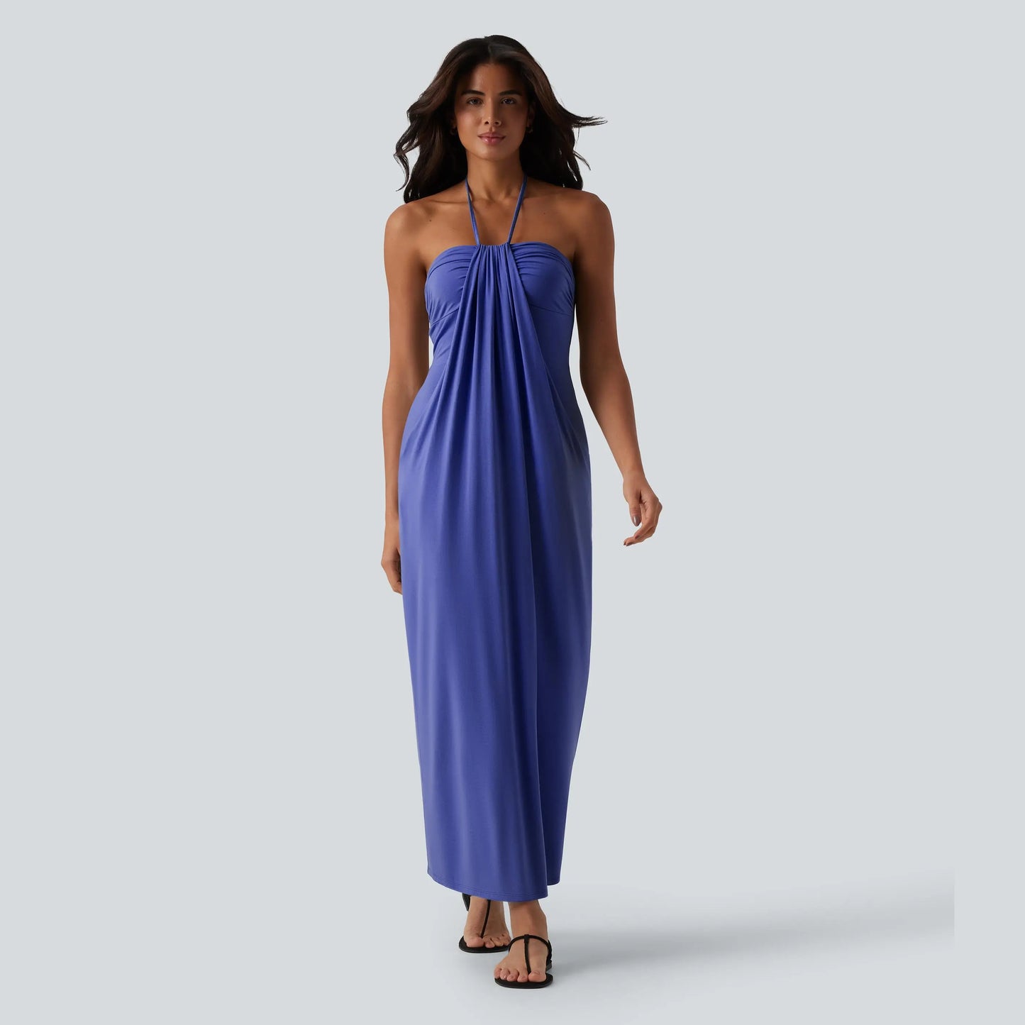 Tie Back Maxi Dress with Pockets