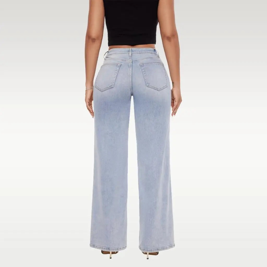 Adorella™ Mid-Low Rise Stretch Wide-Leg Baggy Jeans