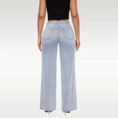 Adorella™ Mid-Low Rise Stretch Wide-Leg Baggy Jeans