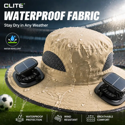 Solar-Powered Outdoor Cooling Fan Hat