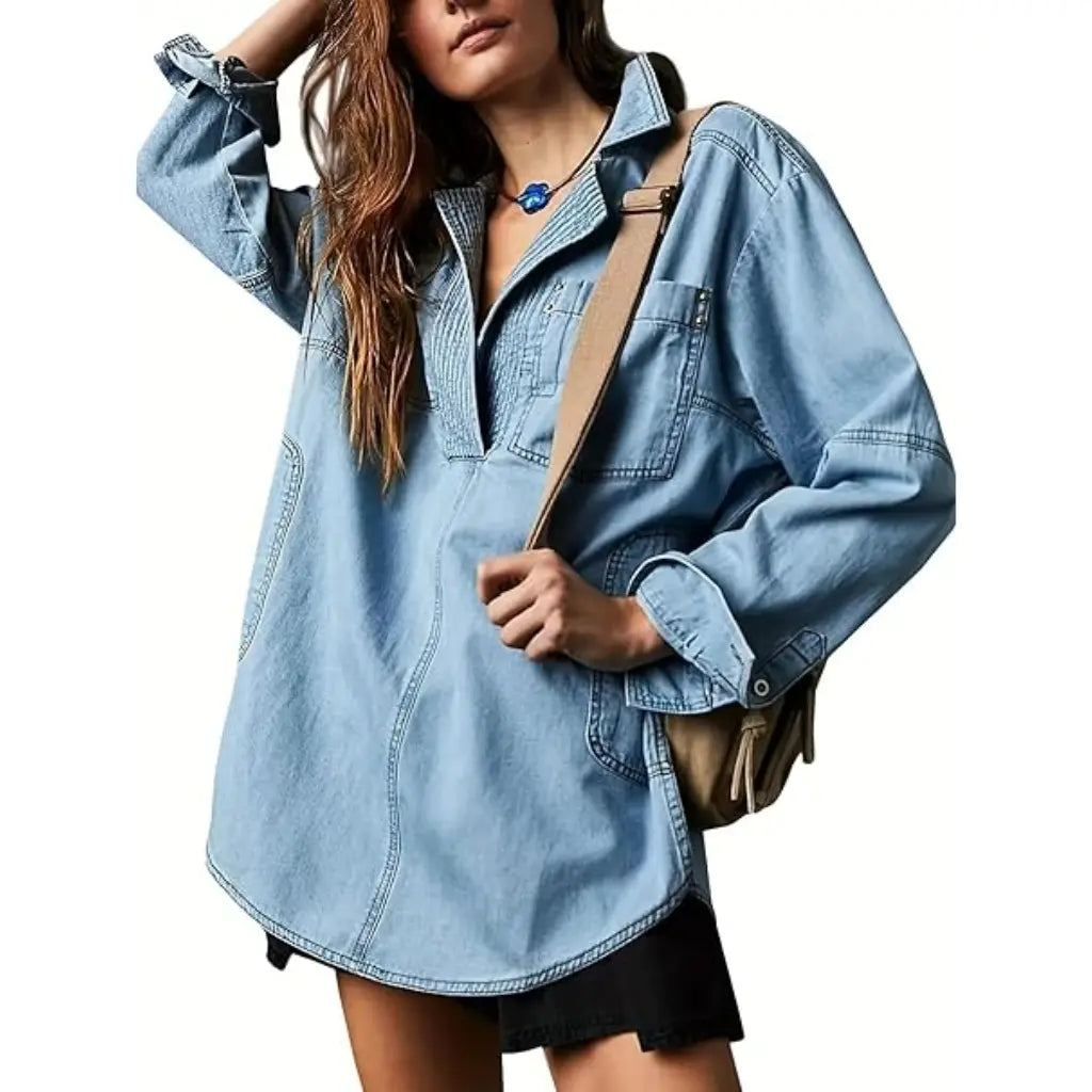Adorella™ Denim Pullover Jacket