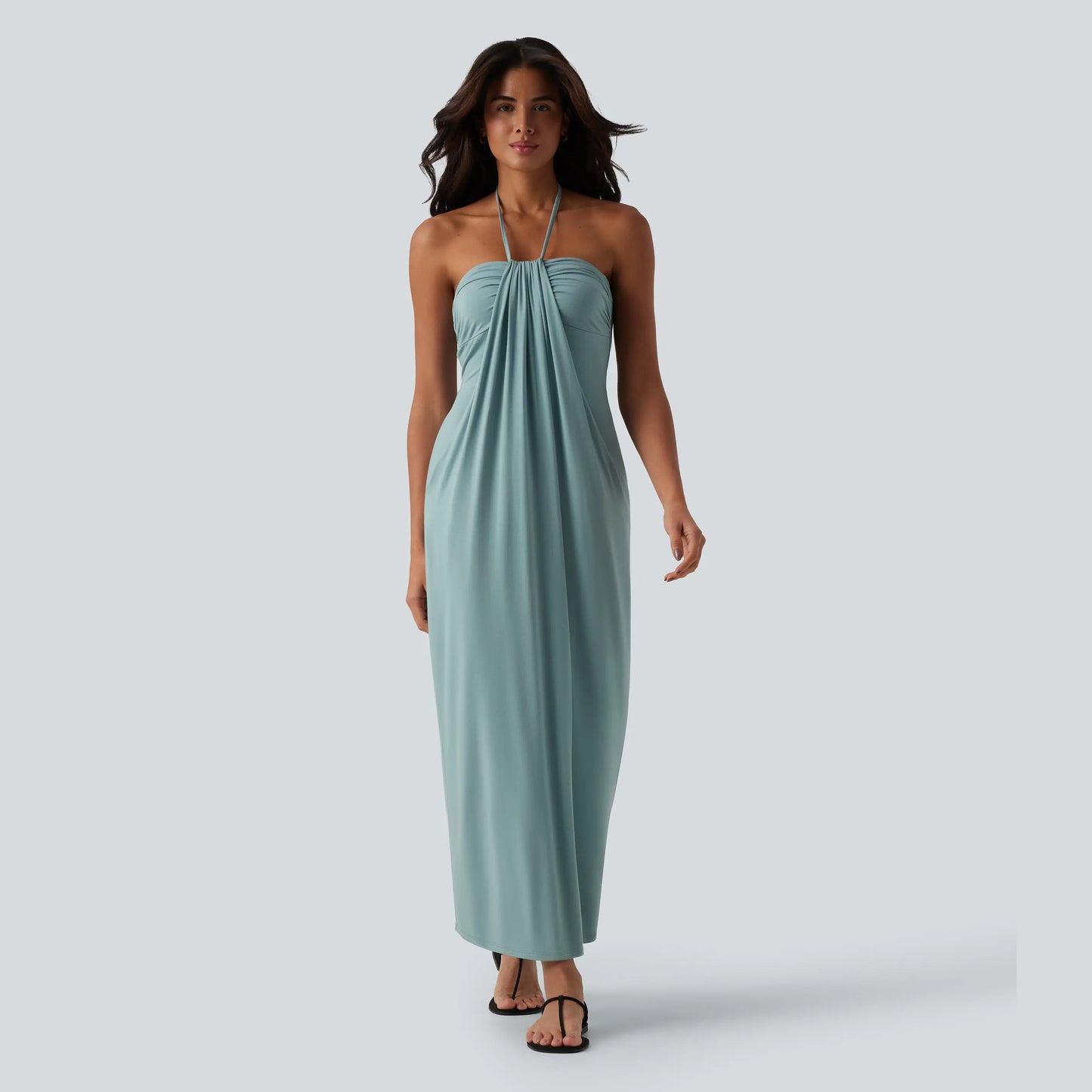 Tie Back Maxi Dress with Pockets