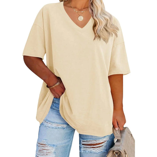 V Neck Casual Loose Fit T-Shirts