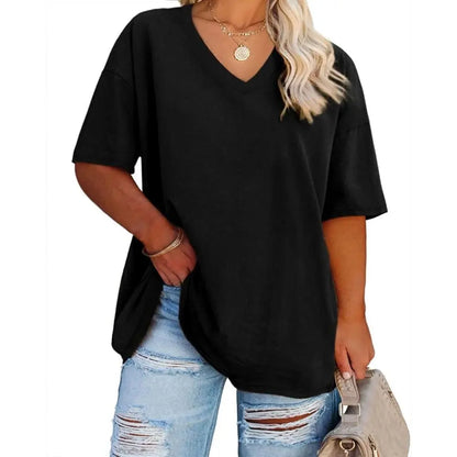 V Neck Casual Loose Fit T-Shirts