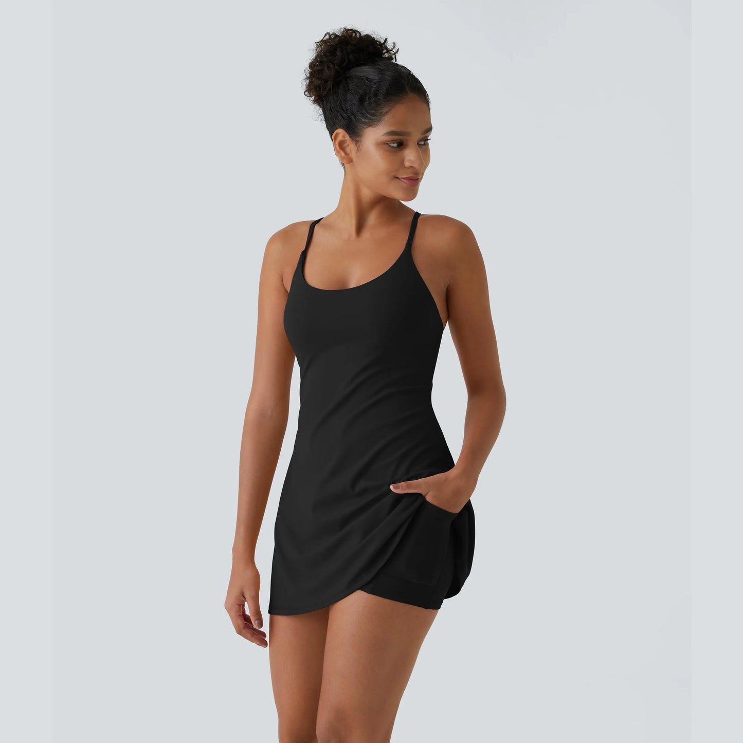 Softlyzero Plush Backless Active Dress