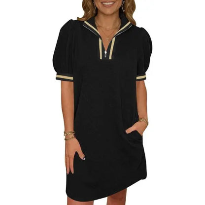 Summer Puff Short Sleeve Mini Dress