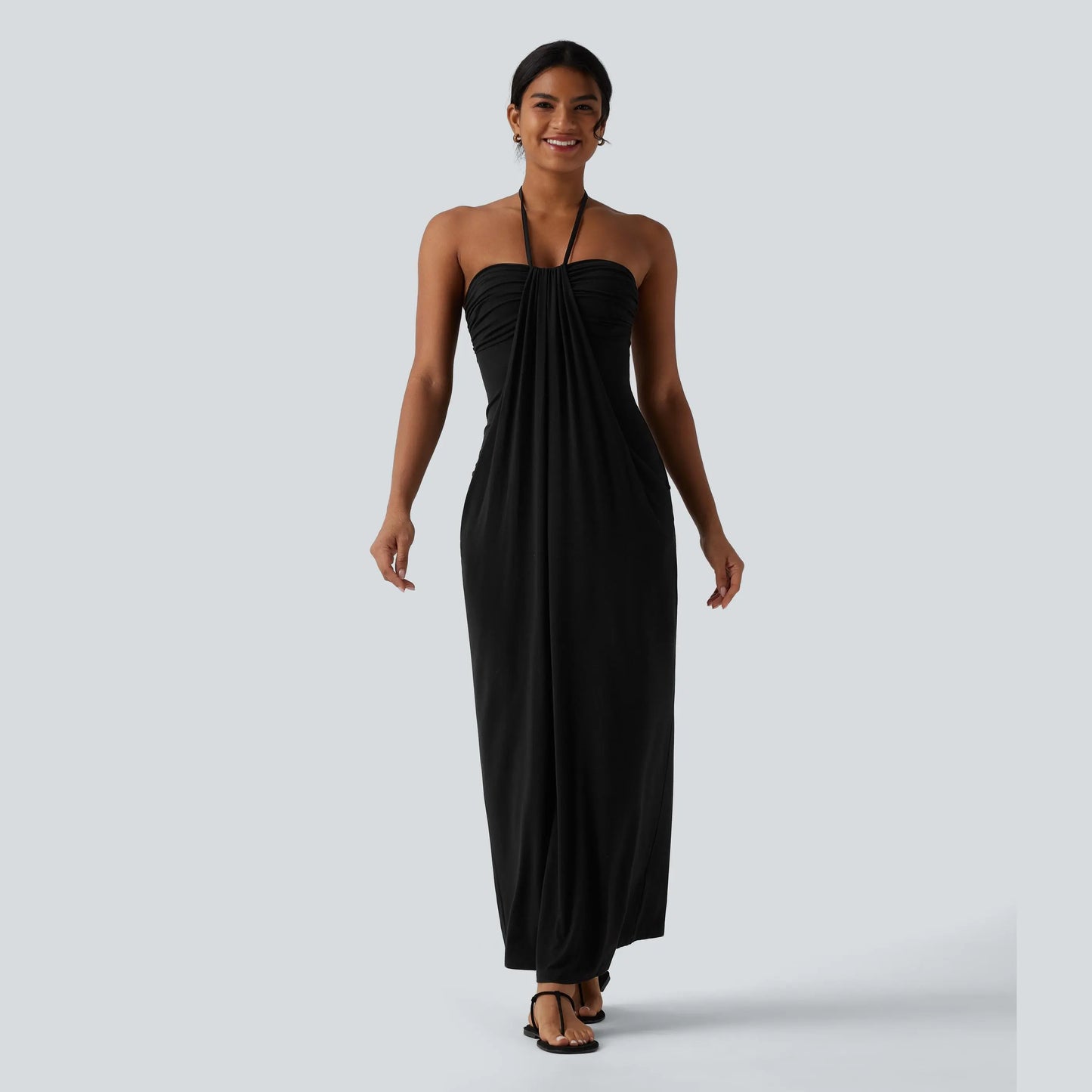 Tie Back Maxi Dress with Pockets