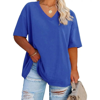 V Neck Casual Loose Fit T-Shirts