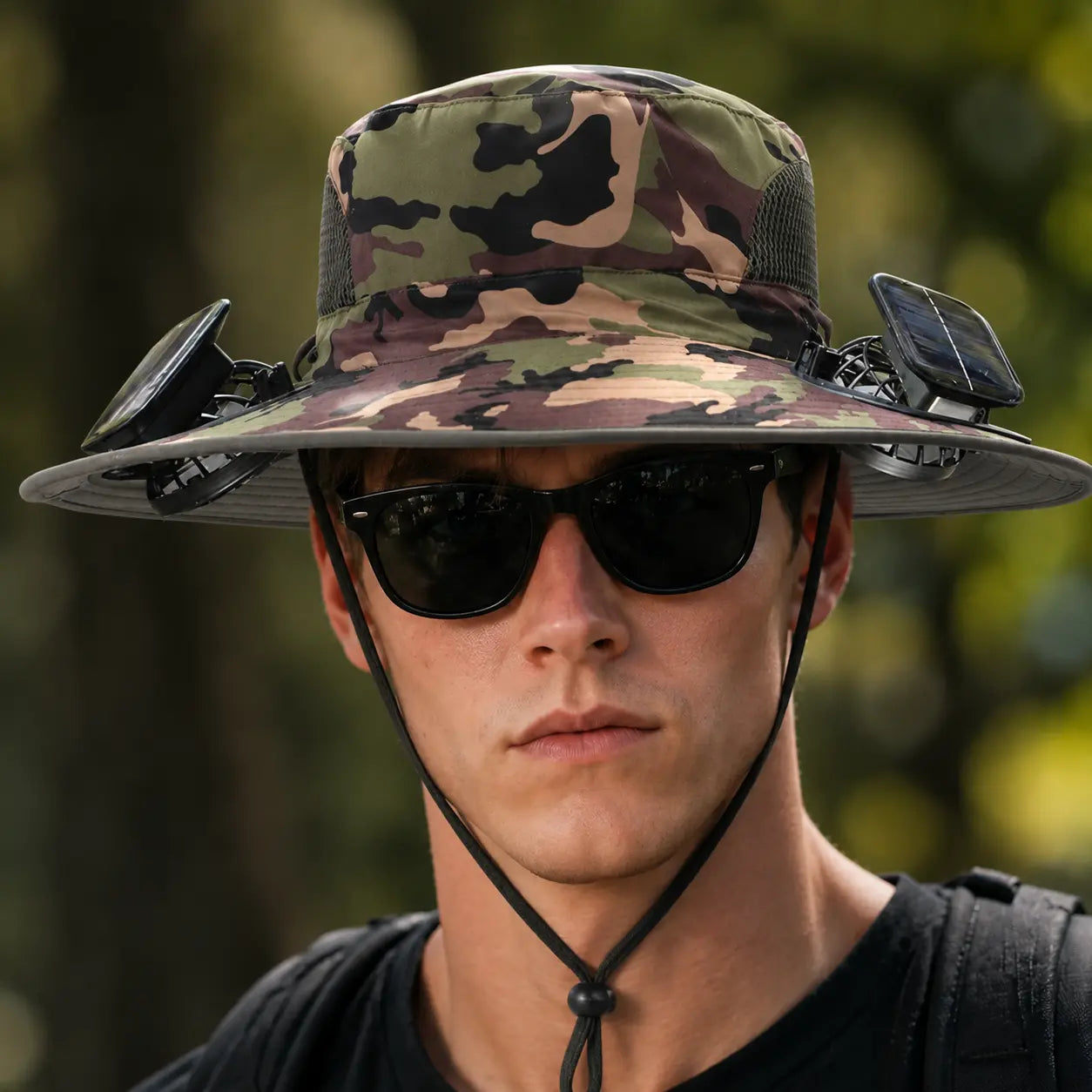 Solar-Powered Outdoor Cooling Fan Hat