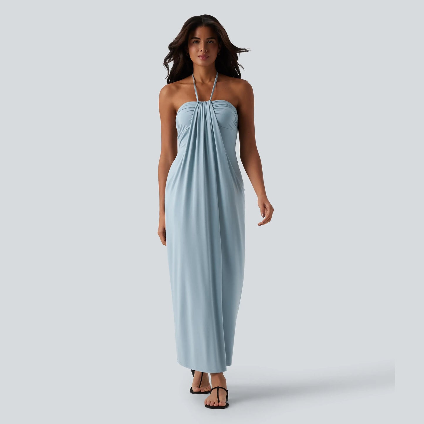 Tie Back Maxi Dress with Pockets