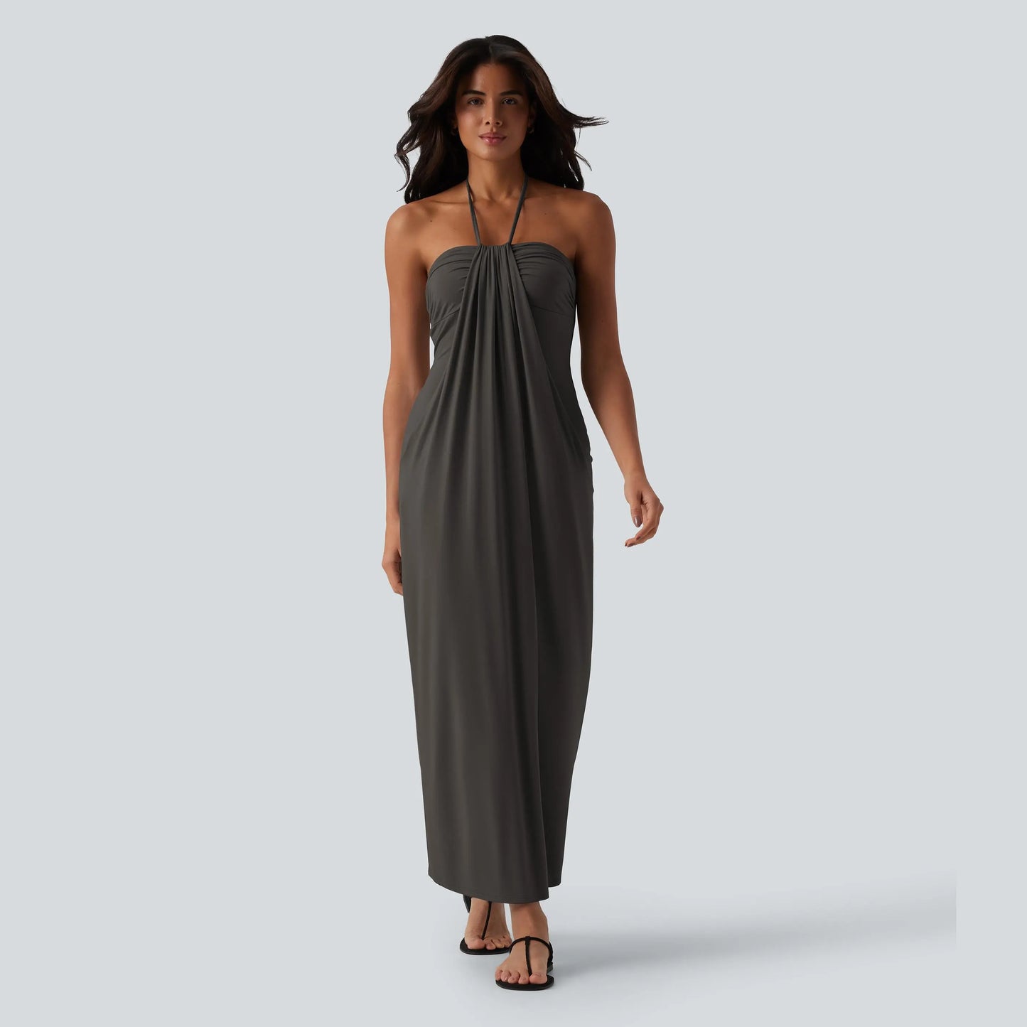 Tie Back Maxi Dress with Pockets
