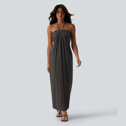 Tie Back Maxi Dress with Pockets