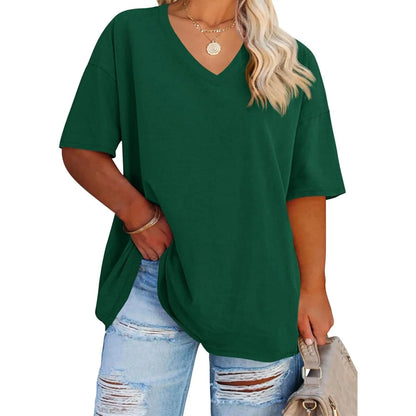V Neck Casual Loose Fit T-Shirts