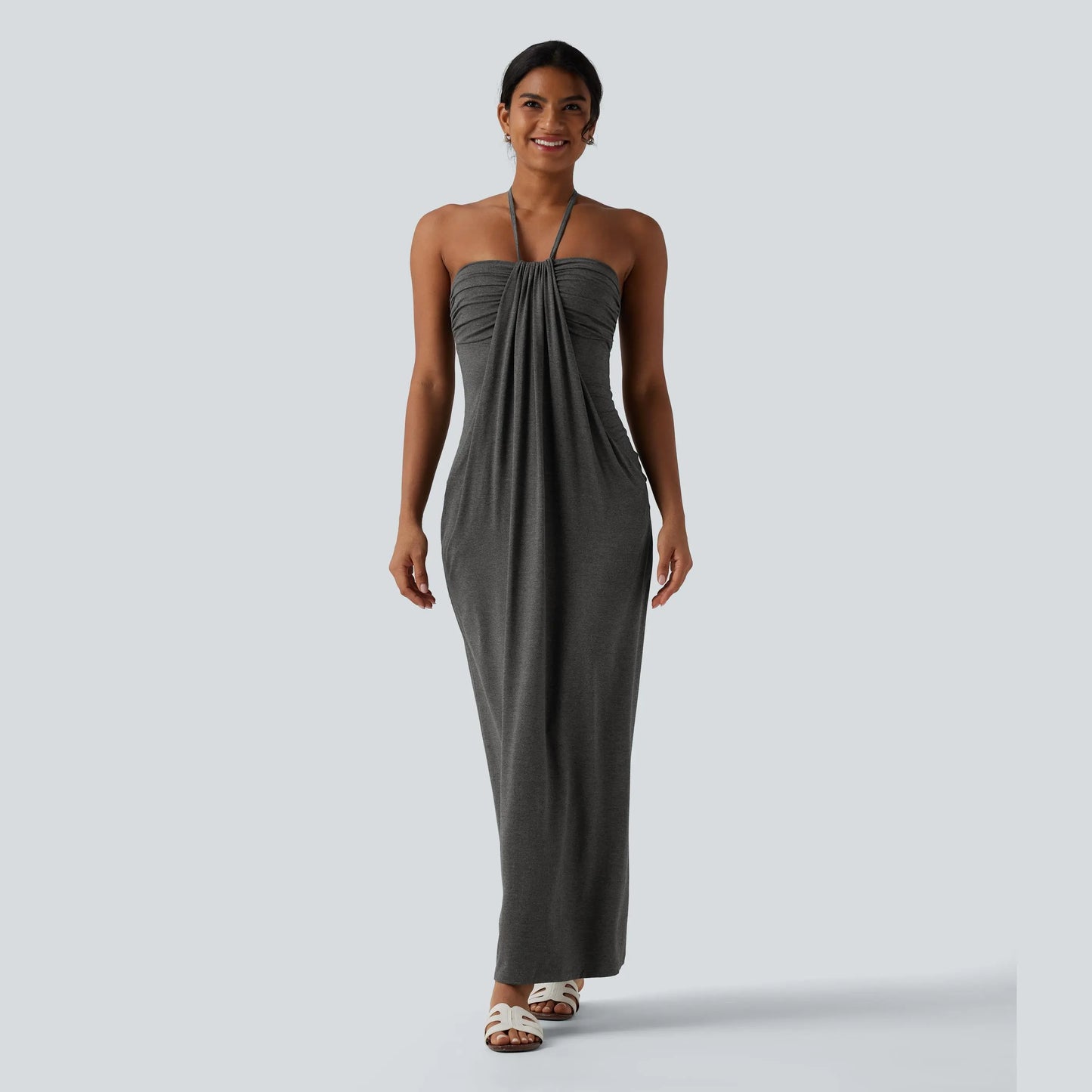Tie Back Maxi Dress with Pockets