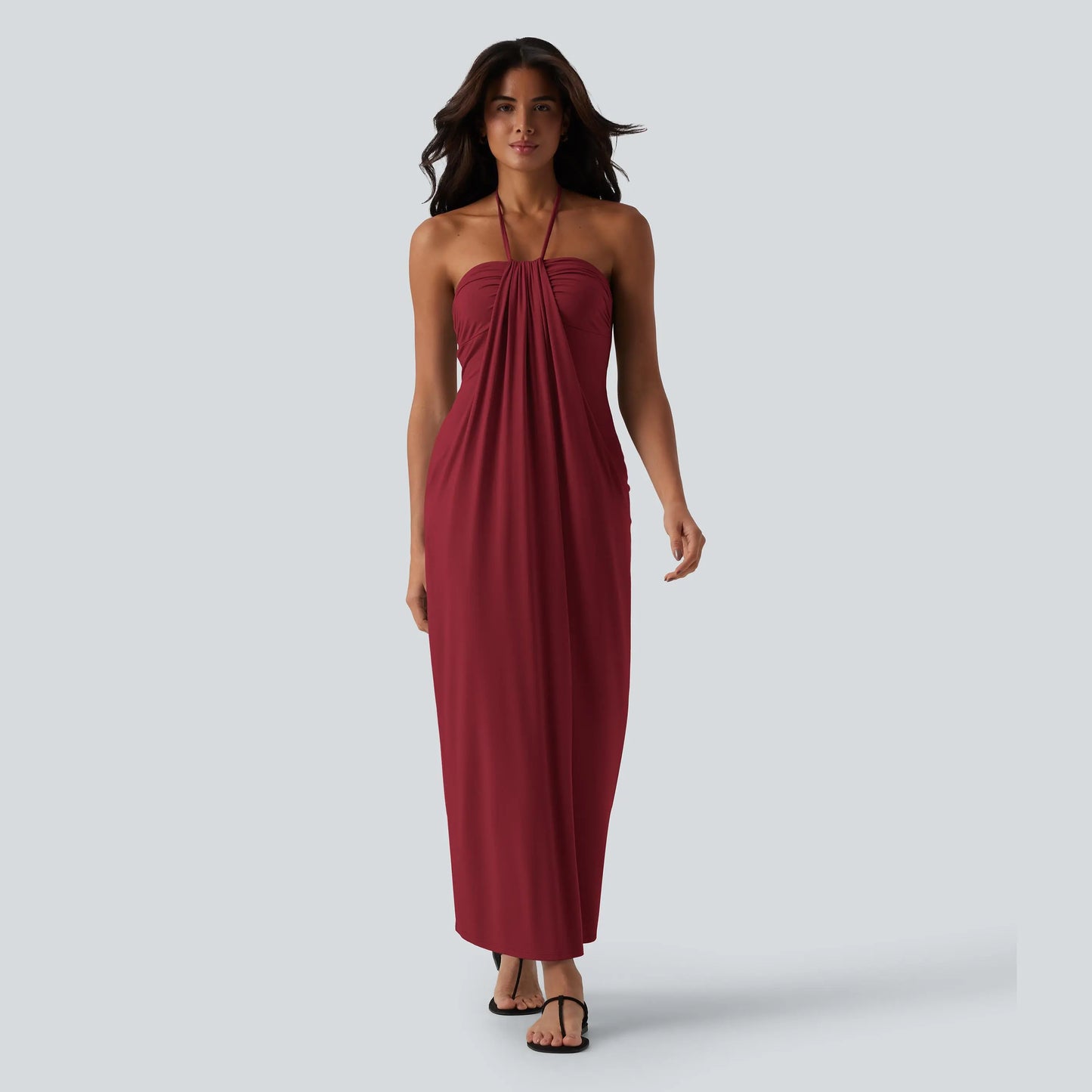 Tie Back Maxi Dress with Pockets
