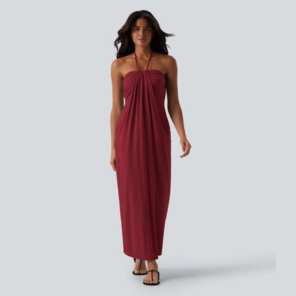 Tie Back Maxi Dress with Pockets