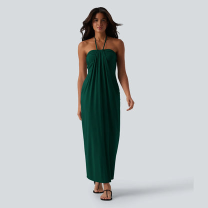 Tie Back Maxi Dress with Pockets