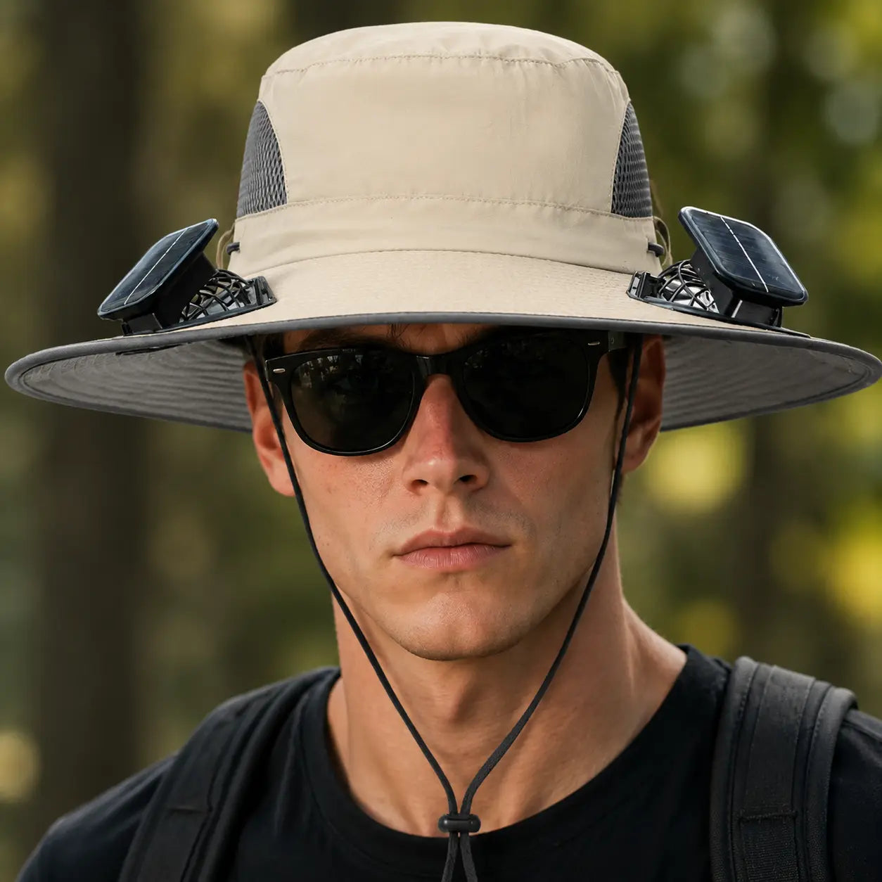 Solar-Powered Outdoor Cooling Fan Hat