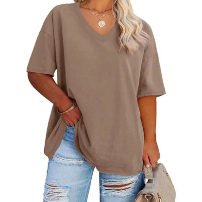 V Neck Casual Loose Fit T-Shirts