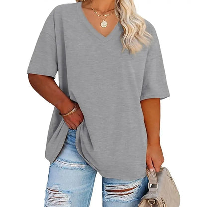 V Neck Casual Loose Fit T-Shirts