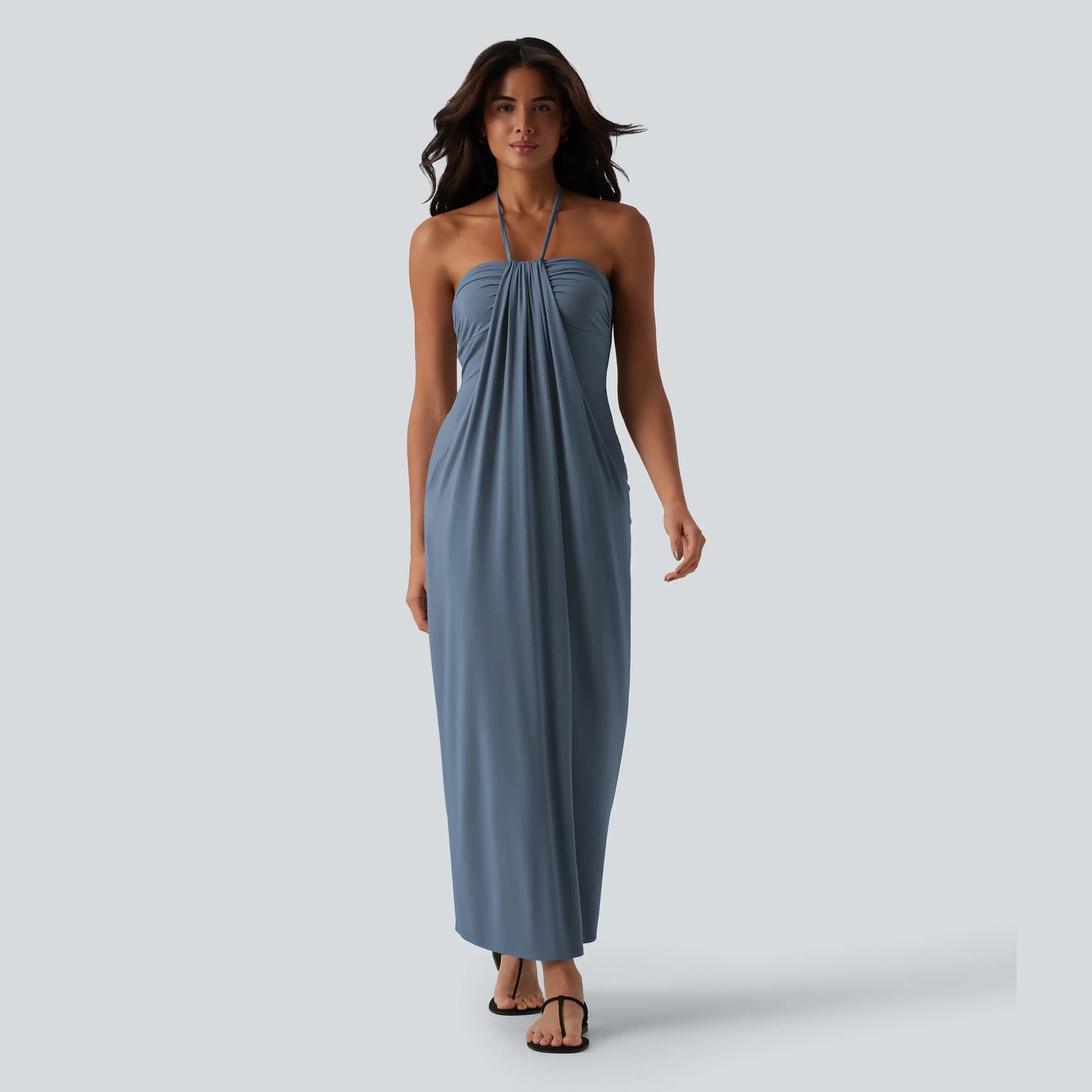 Tie Back Maxi Dress with Pockets