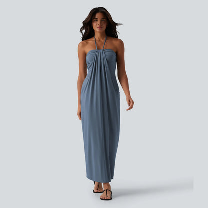 Tie Back Maxi Dress with Pockets