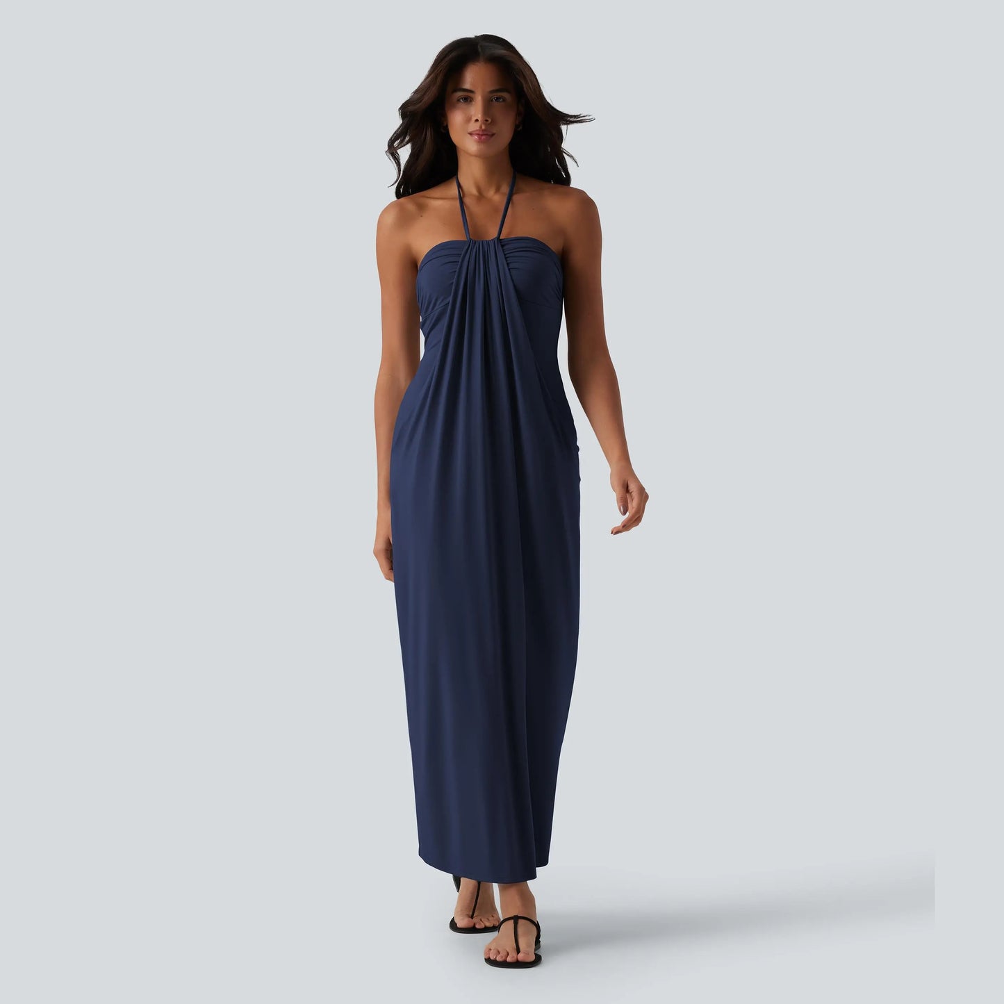 Tie Back Maxi Dress with Pockets