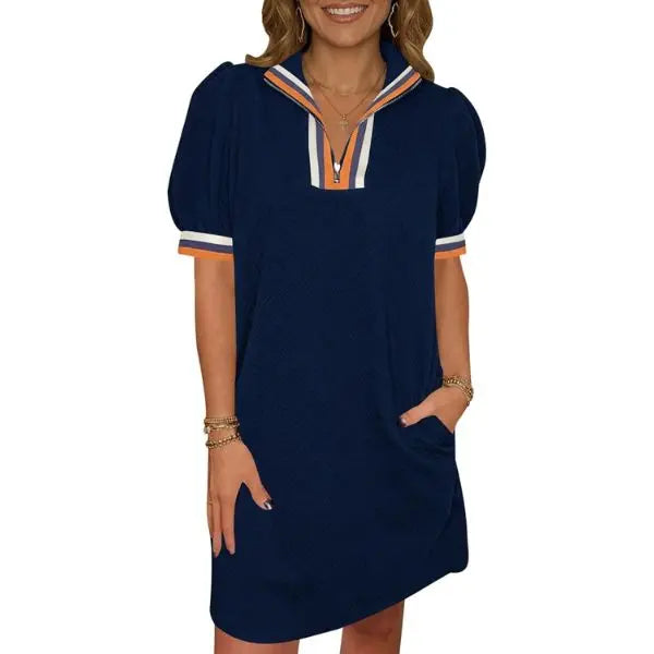 Summer Puff Short Sleeve Mini Dress