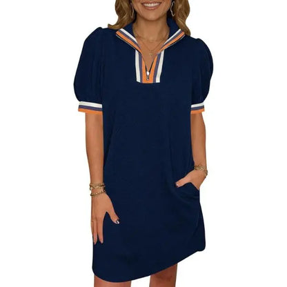 Summer Puff Short Sleeve Mini Dress