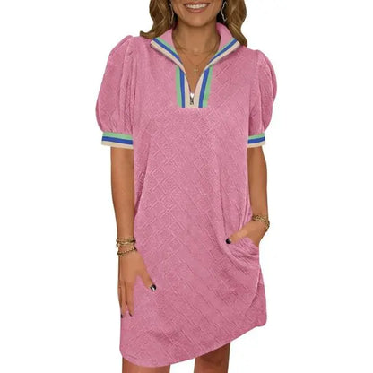 Summer Puff Short Sleeve Mini Dress