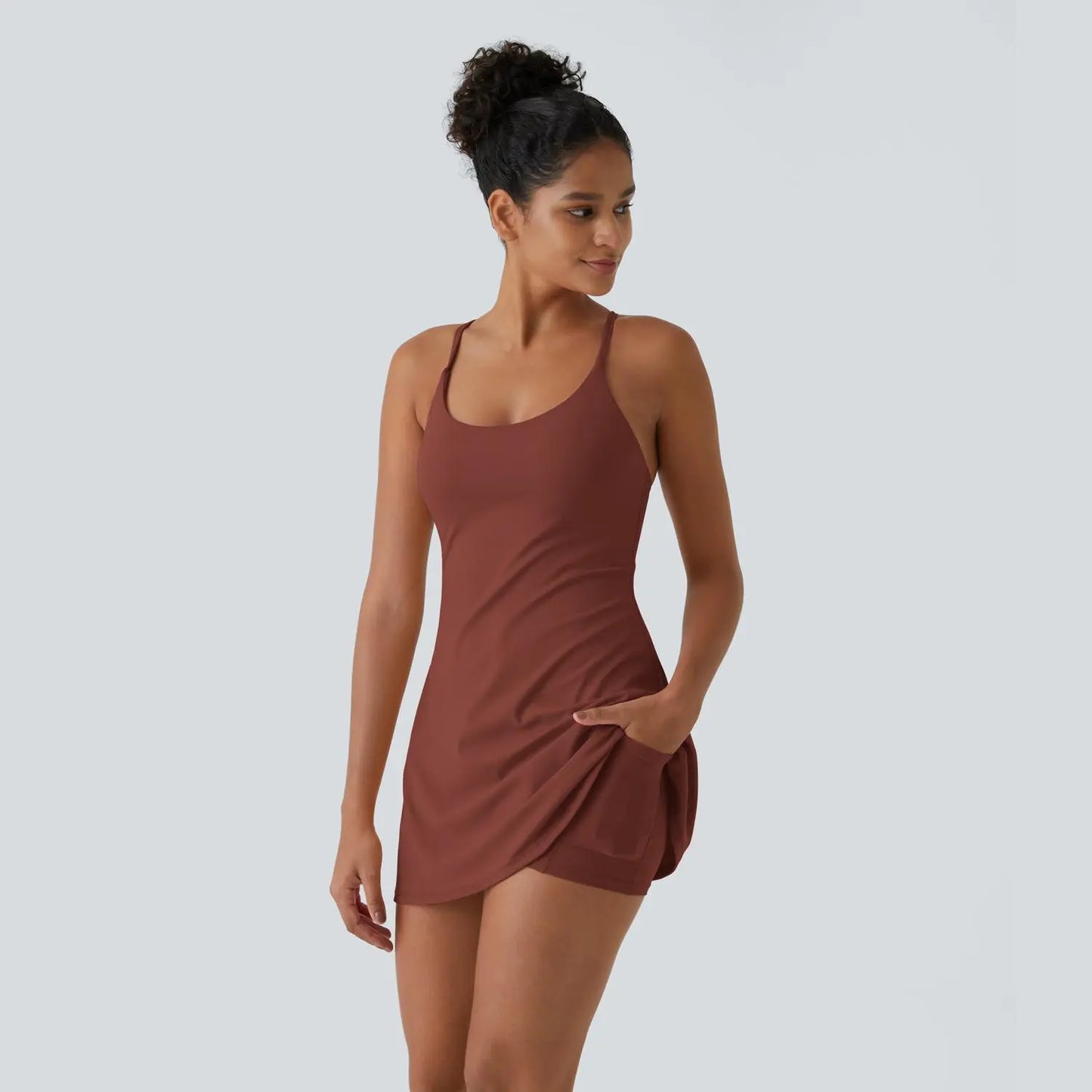 Softlyzero Plush Backless Active Dress