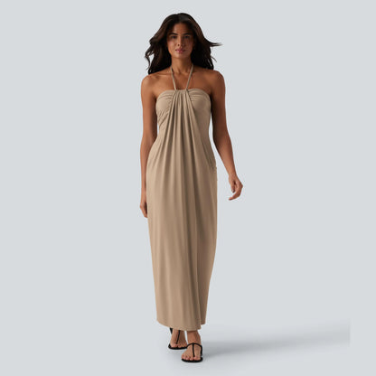 Tie Back Maxi Dress with Pockets